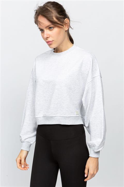 Mon Moule Açık Gri Kadın Kaşkorse Detaylı Sweat