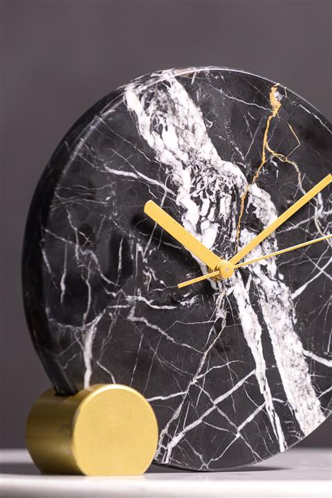 Mermerden Moon Effect Mermer Masa Saati