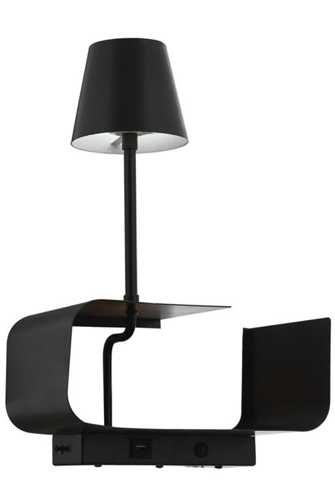 Avonni Avonnı Ap-62174-01 Siyah Boyalı Aplik, E27, Metal, 30x15cm