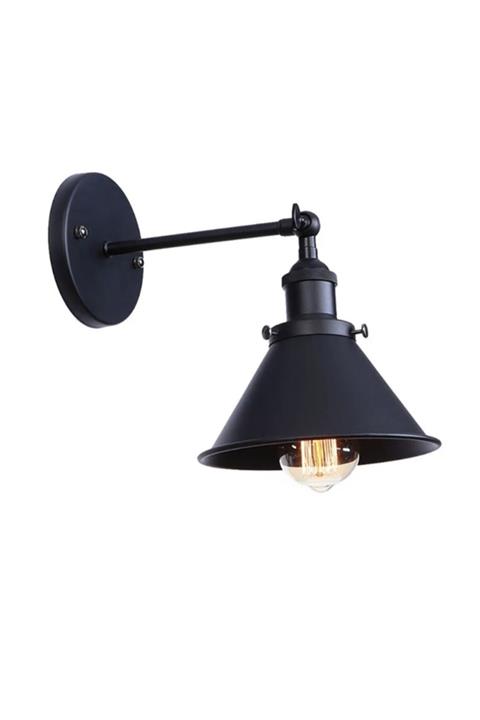 Mylights Retro Rustik Mafsalı Siyah Hareketli Aplik Duvar Aplik Tavan Avize En 22 Cm