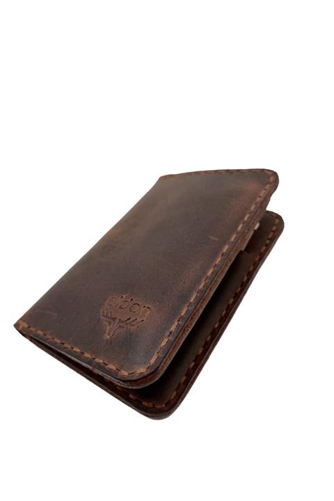 Elden Deri Crazy Kiremit Deri Kartlık