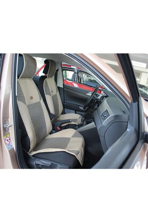 carlone Deri Ve Hasır Kumaşından Oto Koltuk Kılıfı - Pratik Takmatik Set