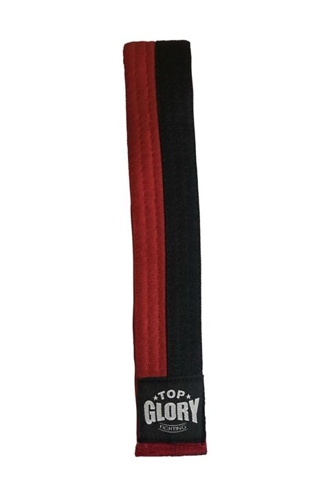 TOP GLORY Kırmızı Siyah Taekwondo Kuşak 200cm