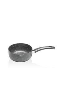 YAPRAKOUTLET 16 Cm Gri Granit Sütlük Cezve