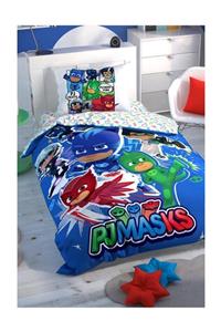 Taç Unisex Beyaz Lisanslı Tek Kişilik Nevresim Takımı Pj Masks Hero