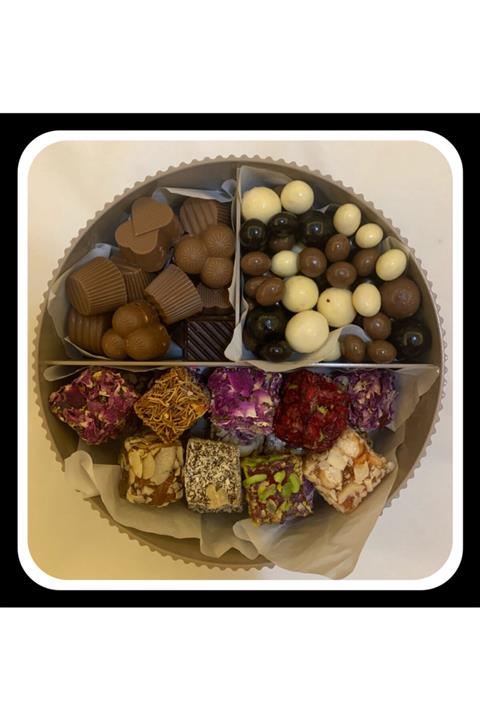 Gift Lokum Bayram Şekeri Kutusu Gurme Lokum Çikolata Draje