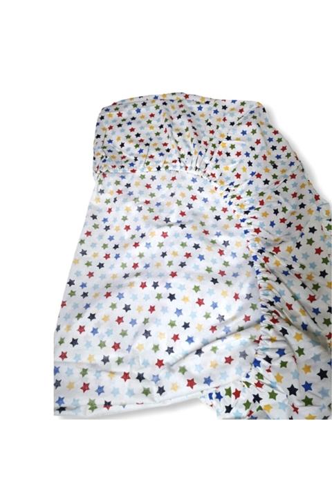 Bebek Özel Çocuk Lastikli Çarşaf 80x130 Küçük Yıldızlar