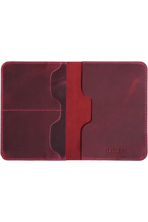LEATHIFY Fuşya Alucra Pasaport Kılıfı