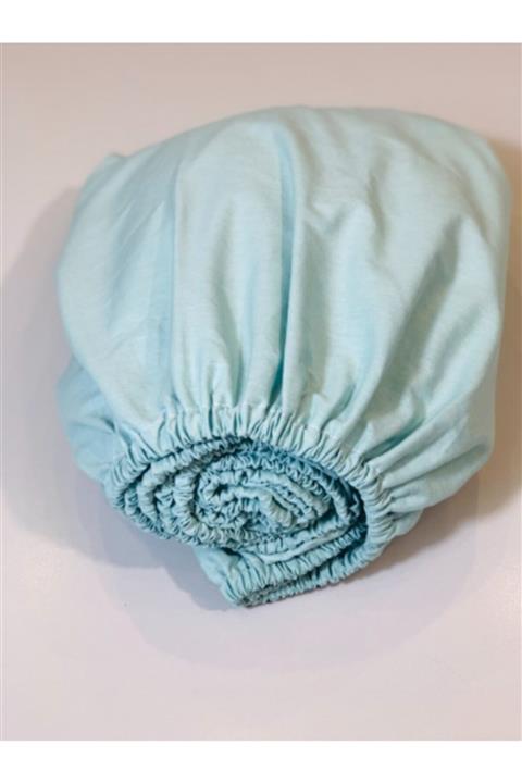 Bebek Özel Pamuklu Bebek Ve Çocuk 80x130 Lastikli Çarşaf Mint Su Yeşili