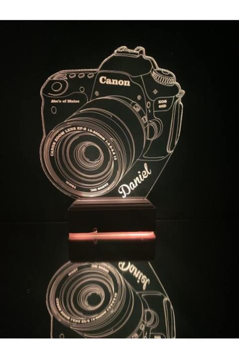 Modiwa Design Siyah 16 Renkli Canon Fotoğraf Makinesi 3d Lambası