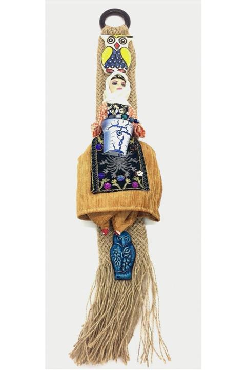 Hediyealgel Dekoratif Elişi Askıda Bebek Sarı Etekli