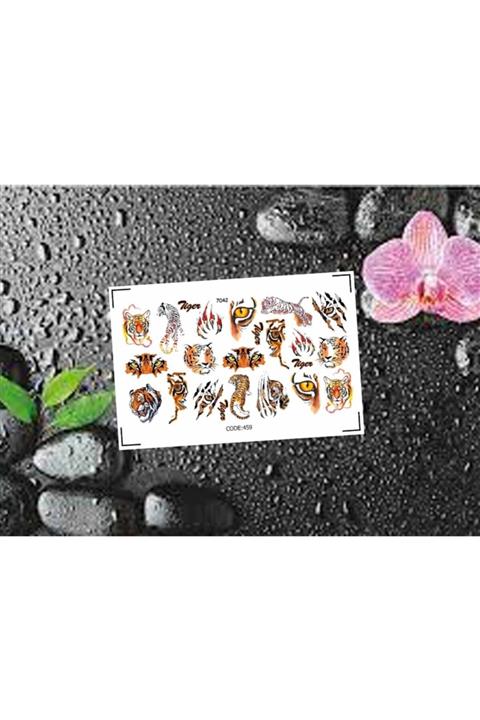SCA KOZMETİK Kaplan Desenli Tırnak Dövmesi Tırnak Tattoo Nail Art Tırnak Sticker