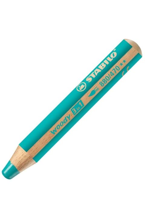 Stabilo Woody 3in1 Pastel Boya Kalemi Turkuaz