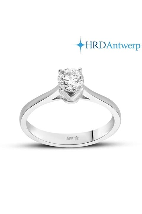 İBER DIAMOND Iber F Renk Sı2 0.50 Karat Pırlanta Tektaş Yüzük-syzf008-050hrd
