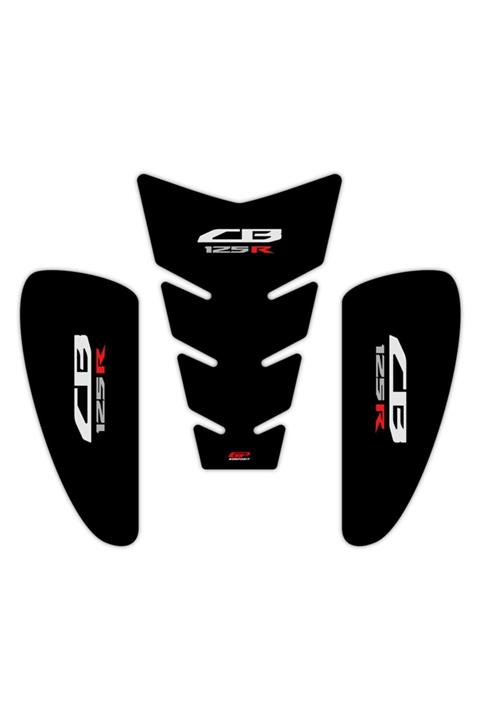 GP KOMPOZİT Honda Cb 125 R 2018-2019 Uyumlu Tank Pad Seti Siyah