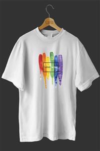 Glorified Lgbt Temalı Love Wins Tasarım Baskılı Oversize T-shirt ( Tişört )