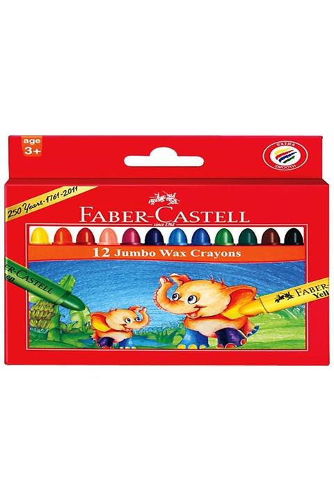 Faber Castell 12 Renk Süper Yıkanabilir Mum Boya