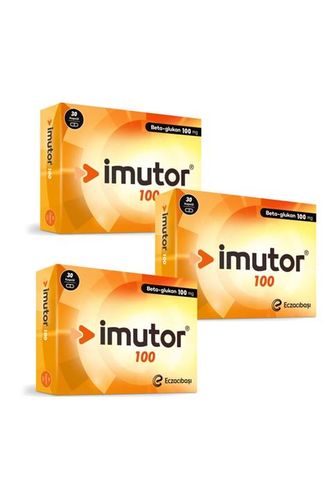 Imutor Eczacıbaşı Beta Glukan 100 mg 30 Kapsül x 3 Adet