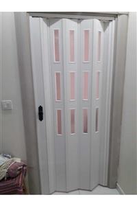 FARAN DEKORASYON Beyaz Camlı Akordiyon Kapı 70*200