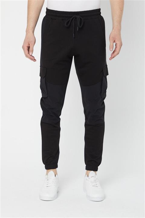 Danger Erkek Garnili Kargo Cepli Eşofman Altı Siyah