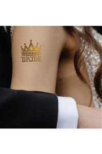 HİMARRY Tekli Bride Tattoo Model 7 Altın Yaldız 5,5 cm X 5,5 cm Geçici Dövme