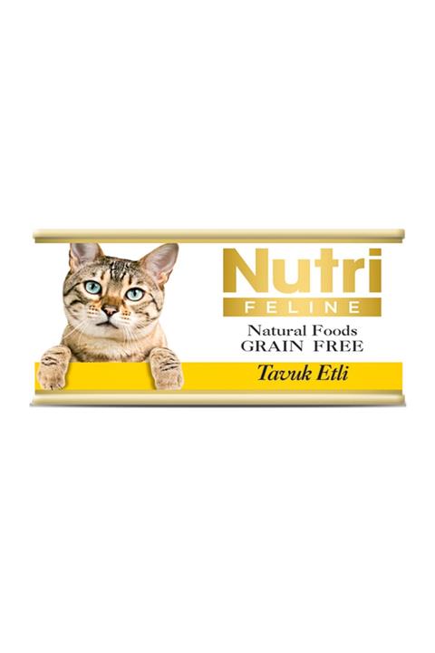 Nutri Feline Tavuk Etli 85gr Nutri Yaş Kedi Maması 12adet