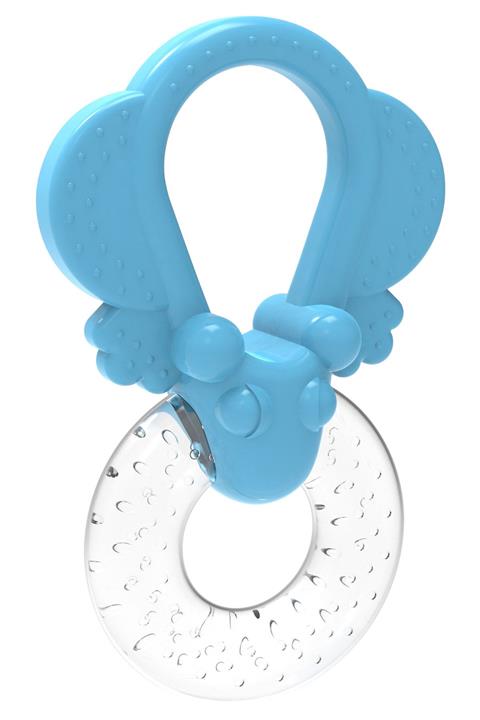 Babysoft Kurbağa Figürlü Tutacaklı Sulu Diş Kaşıyıcı Mavi Kız / Erkek