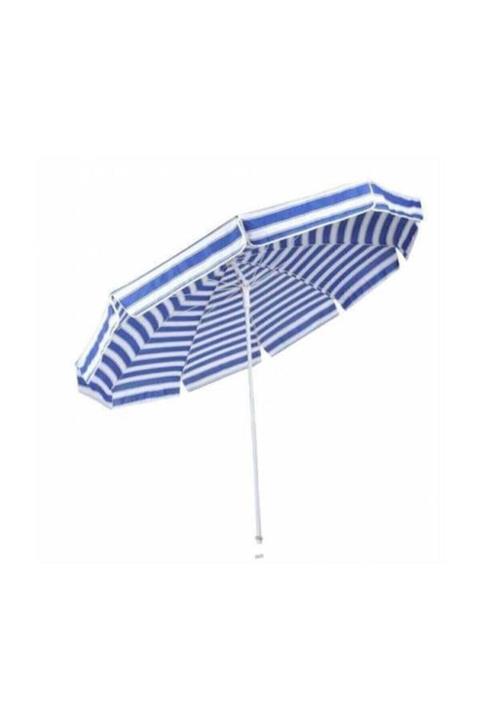 Eyef Yüksek Kalite Plaj Şemsiyesi 10 Telli Eğilebilir 200 Cm  Mavi