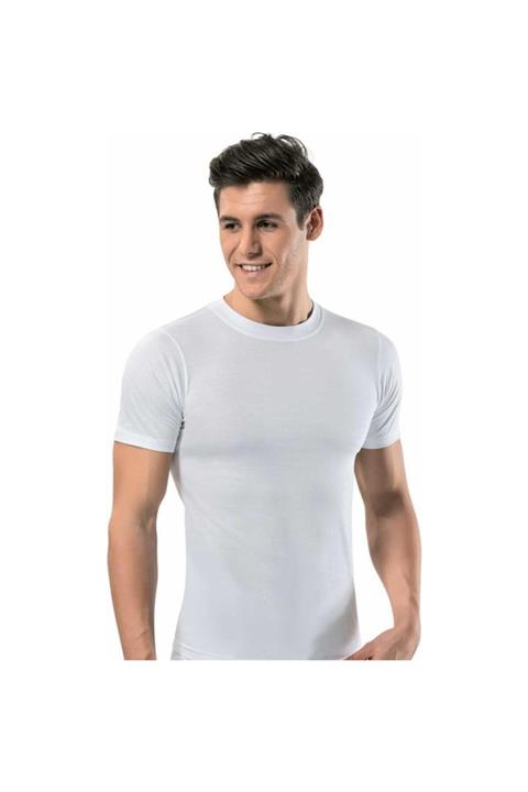 Erdem Erkek Beyaz Penye Kapalı Yaka Fanila