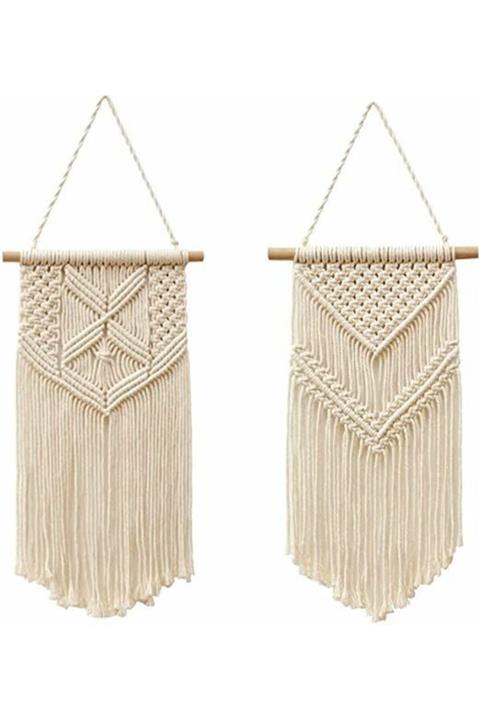 Bohem Handmade Makrome Duvar Süsü 2'li B027