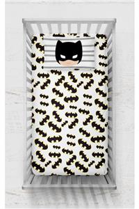 Neym Design Batman Bebek Boy Pamuk Saten Lastikli Çarşaf Seti 70 x 130