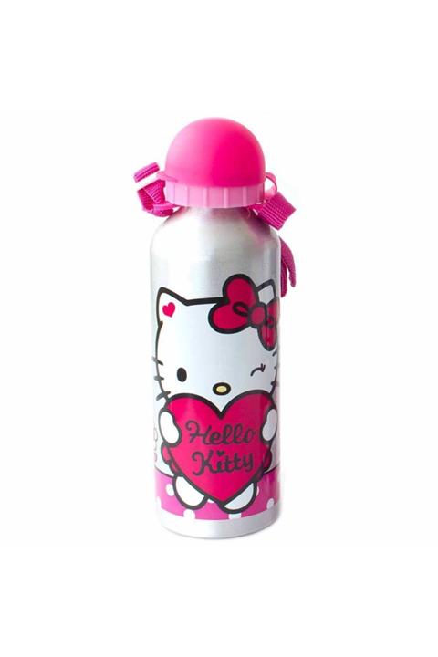 Dolphin Hello Kitty Alüminyum Matara 500ml Koyu Pembe Kapak