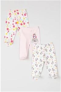 Motto Kids Kız Çocuk Pembe Unicorn Desenli 3 lü Pantolon Set