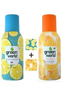 Green World Aerosol Sprey Kolonya (Limon + Mandalina) 80 Derece 150 ml X 2 Adet