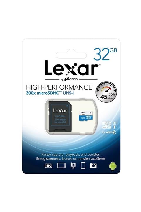 Lexar 32gb 300x Micro Sd Hafıza Kartı (45mb/s)