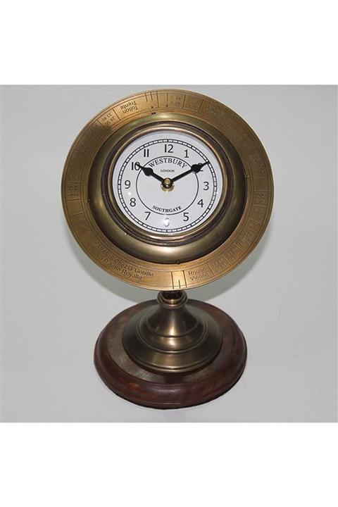 DREAM VEGA Pirinç Masa Üstü Saat Dekoratif Hediyelik