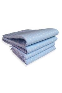 Bebek Özel Bebek Çocuk Beşik Kenar Koruma 70x140 Beşik Için (4 Parça) Yıldızlı Mavi