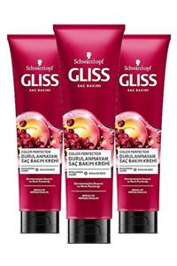 Gliss Color Perfector Durulanmayan Saç Bakım Kremi 150ml X3