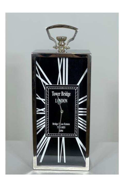 mundo concept Mundo Dekoratif Kulplu Masa Saati Siyah