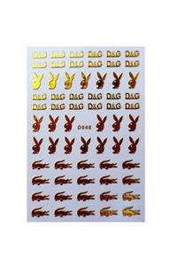 Venalisa Markalı Tırnak Sticker Nail Art Süsleme Etiket D048