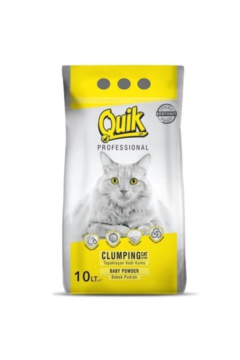 Quik Bentonit 10 Lt Ince Kedi Kumu (pudra Kokulu)