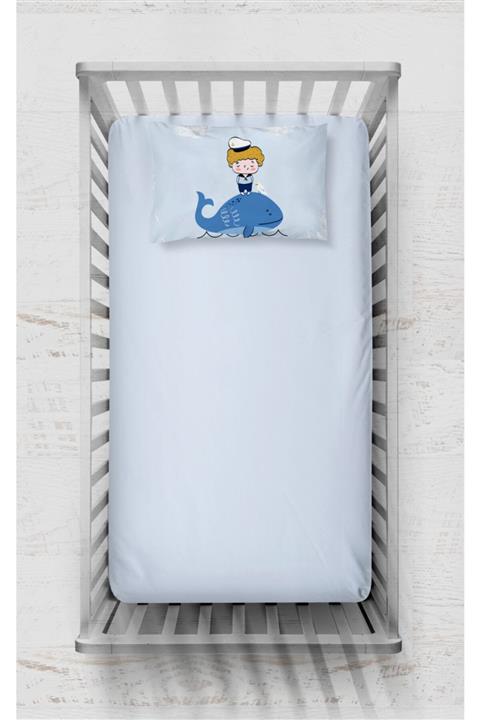 Neym Design Bebek Boy Pamuk Saten Lastikli Çarşaf Seti 70x130 cm