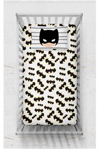 Neym Design Batman Bebek Boy Pamuk Saten Lastikli Çarşaf Seti (60x120)