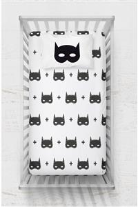 Neym Design Batman Bebek Boy Pamuk Saten Lastikli Çarşaf Seti (70x130)