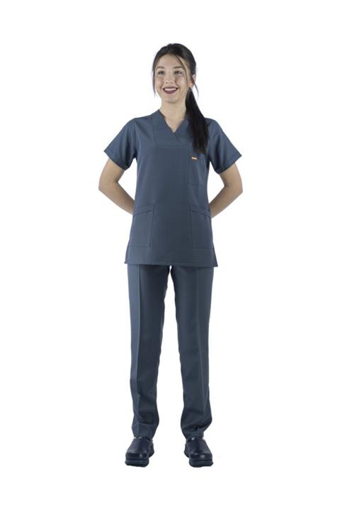 Bilenn Tekstil Füme Kadın Alpaka Scrubs Forma Takımı