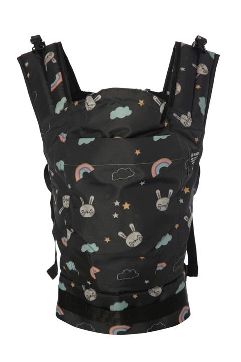 Lal Baby Siyah Ergonomik Bebek Kangurusu  Tavşan Desenli