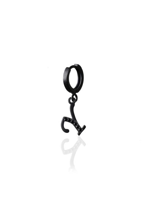 Agora Pırlanta Unisex Siyah Black Diamond Y Harfi Pırlanta Küpe
