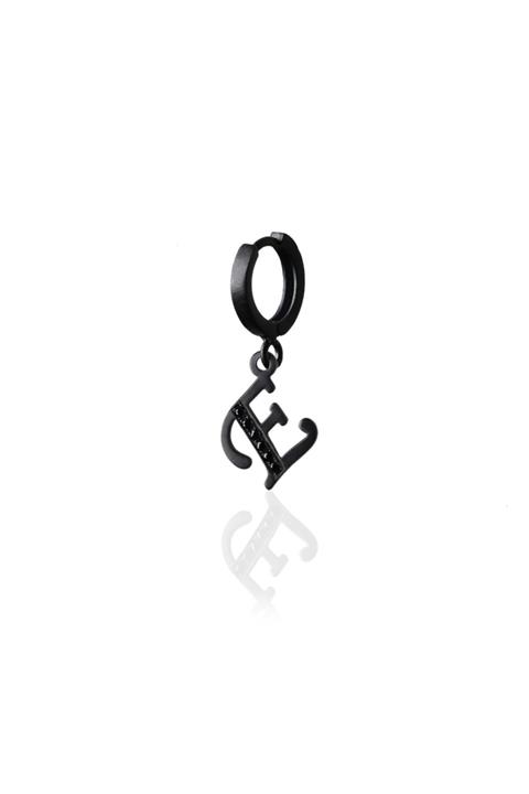 Agora Pırlanta Unisex Siyah Black Diamond E Harfi Pırlanta Küpe
