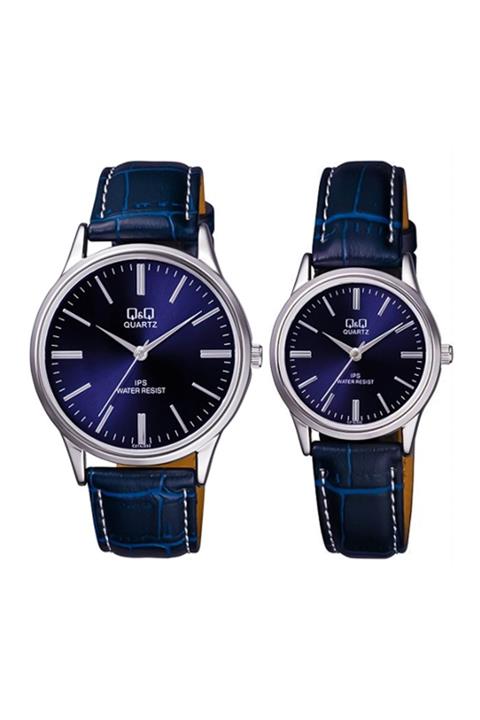 Q&Q Deri Kordonlu Sevgili Çift Kol Saatleri
