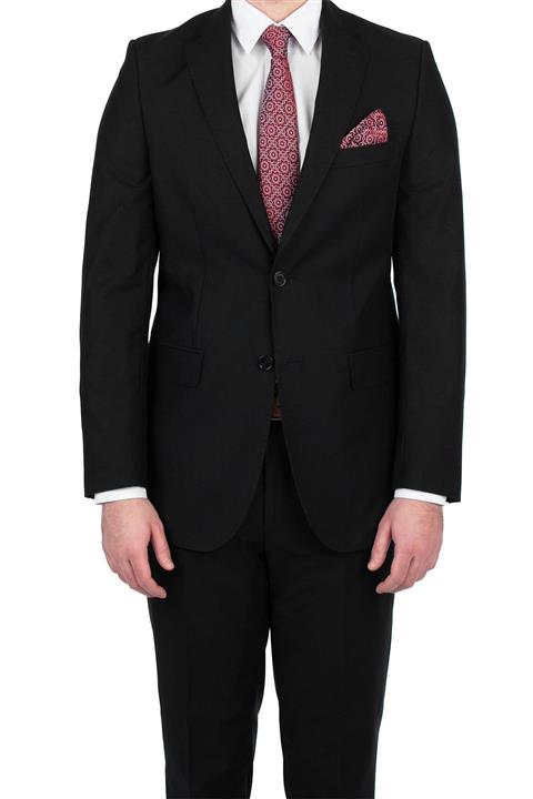 İmza Siyah Düz Desen Comfort Fit Takım Elbise